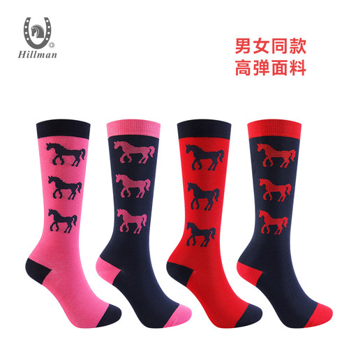 儿童马术长袜骑马袜马术袜男女童骑马袜子护腿长袜运动长袜 915 - 图0