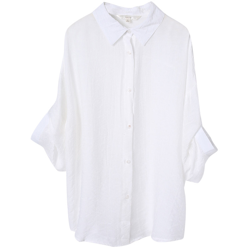 banana baby夏季新款宽松白色衬衫 bananababy衬衫