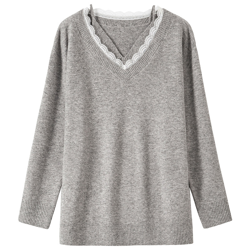 BANANA BABY2025年冬季新款温柔假两件针织衫女蕾丝拼接软糯毛衣,淘宝优惠券,粉丝福利购,淘宝优惠卷