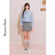 BANANA BABY2025 new miu double waist pleated short skirt women's fashion splicing skirt