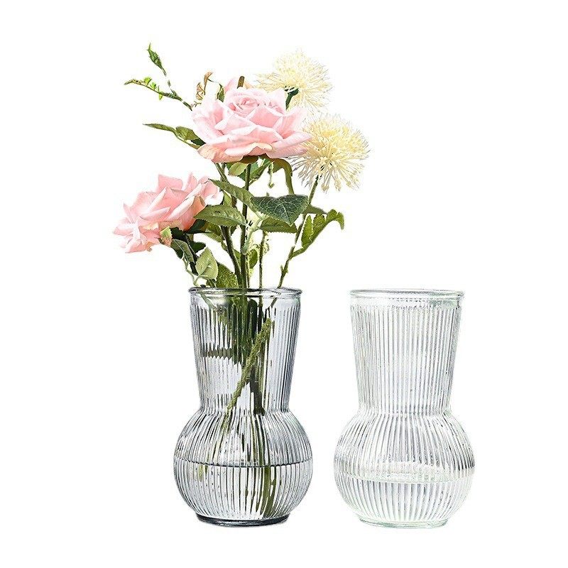 创意竖纹欧式花瓶网红大口插花器富贵竹植物瓶家居桌面装饰绿植瓶,淘宝优惠券,粉丝福利购,淘宝优惠卷
