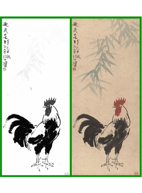 徐悲鸿喜鹊实物打印条幅写意画