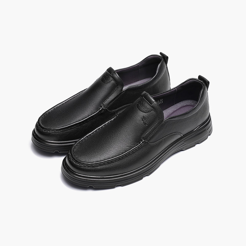 红蜻蜓春季真皮男士休闲透气爸爸鞋 红蜻蜓男鞋休闲皮鞋