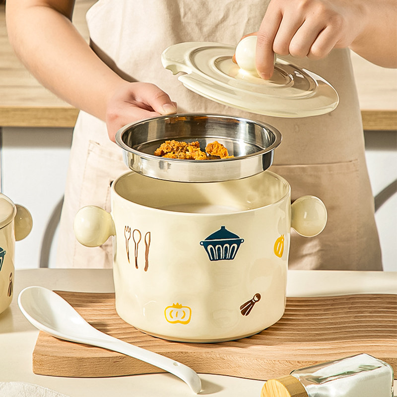 2025新款耐高温陶瓷猪油罐厨房调料罐辣椒油泼辣子带盖荤油储存罐,淘宝优惠券,粉丝福利购,淘宝优惠卷