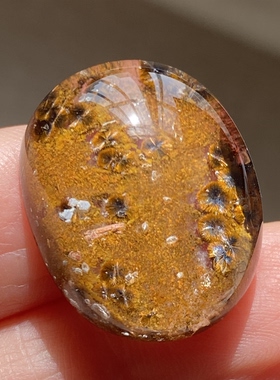 天然水晶包裹体铁矿花吊坠裸石DIY男女款水晶饰品项链一物一图