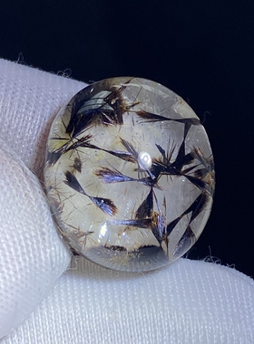 天然水晶包裹体铁矿花吊坠裸石蛋面DIY水晶饰品项链 一物一图