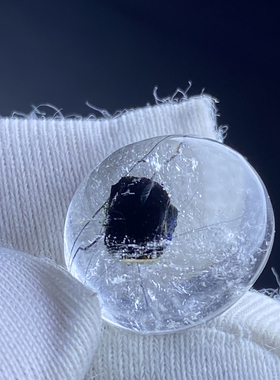 纯天然水晶裸石一物一图吊坠