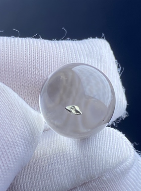 天然水晶包裹体黄铜矿吊坠圆珠DIY水晶单珠饰品可做戒指11mm
