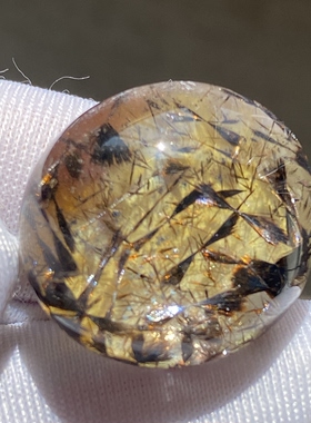 天然水晶包裹体铁矿花吊坠裸石男女款水晶饰品项链挂坠 一物一图