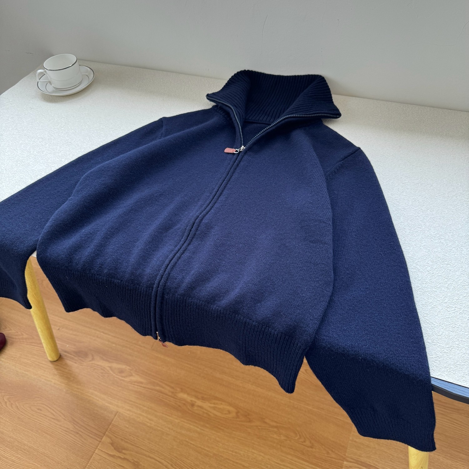 100%羊毛双头拉链宽松慵懒极简风显瘦轻盈翻领双股加厚毛衣外套女,淘宝优惠券,粉丝福利购,淘宝优惠卷