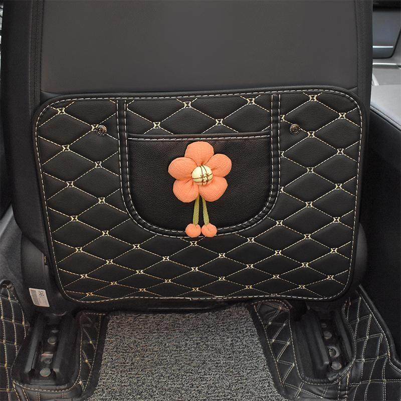 汽车座椅防踢垫后排后背收纳卡通皮革保护垫车内椅背防脏防踢磨垫,淘宝优惠券,粉丝福利购,淘宝优惠卷