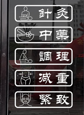 定制中医药针灸调理减重玻璃贴