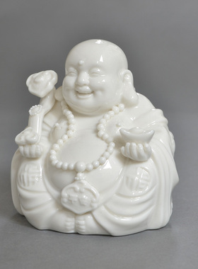 陶瓷工艺品摆件汽车弥勒佛像