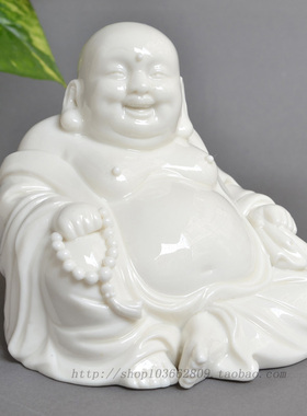 摆件陶瓷汽车工艺品弥勒佛像