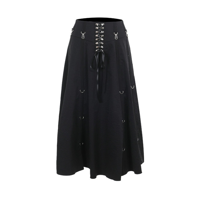 ງານບຸນດົນຕີ subculture skirt skirt ເຕັ້ນລໍາສີດໍາ