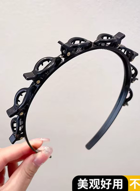 A018新款多层镂空编织编发聚量发箍神器时尚发卡女压发夹造型发箍