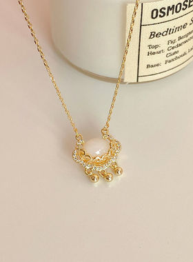 玉髓祥云平安锁项链女树脂礼物