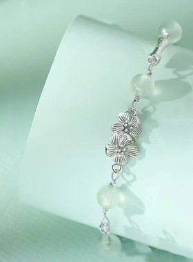 青梅竹马情侣款手链男女一对新款四叶草简约小众手饰纪念生日礼物