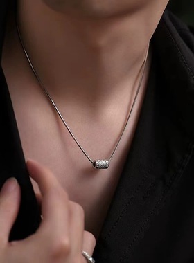 幸运锦鲤项链男士潮牌百搭简约蛇骨链转运珠项饰吊坠挂饰纪念礼物