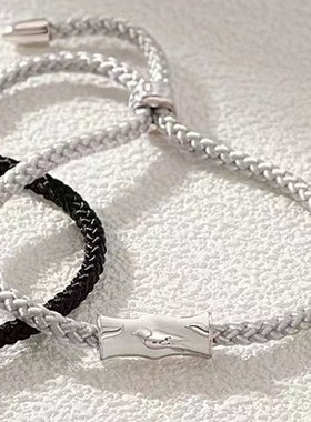 蓝桉已遇释槐与鸟情侣手链女男一对小众设计编织手绳七夕生日礼物