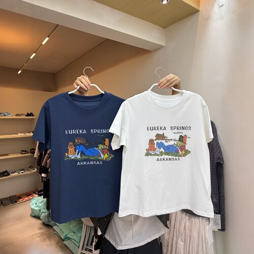 TRUST ME2026夏季韩版小众卡通字母印花简约百搭正肩圆领短袖T恤 - 图1