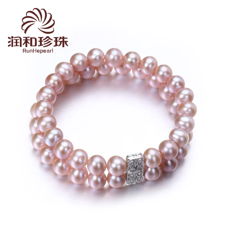 润和 Jewelry, purple bracelet pearl, chain, 7.5mm