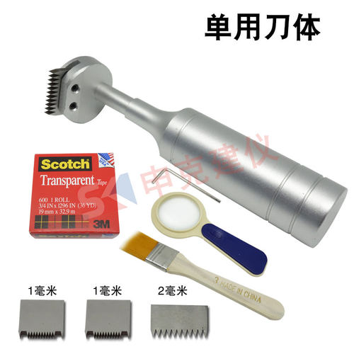 漆膜附着力测试仪百格刀百格板划格器漆面检测仪涂料硬度油漆划格 - 图2