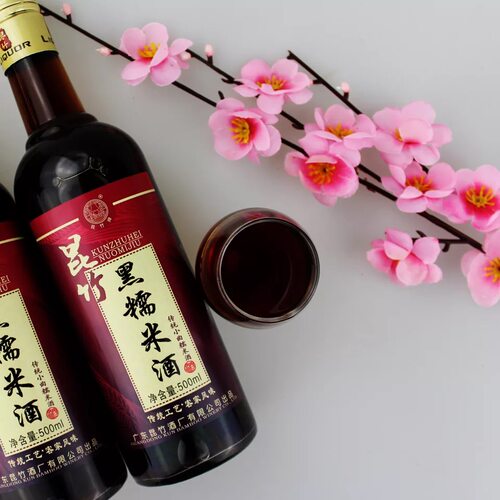 惠州昆竹 纯火炙龙门客家黄酒月子酒娘酒19度 甜酒黑糯米酒包邮 - 图1
