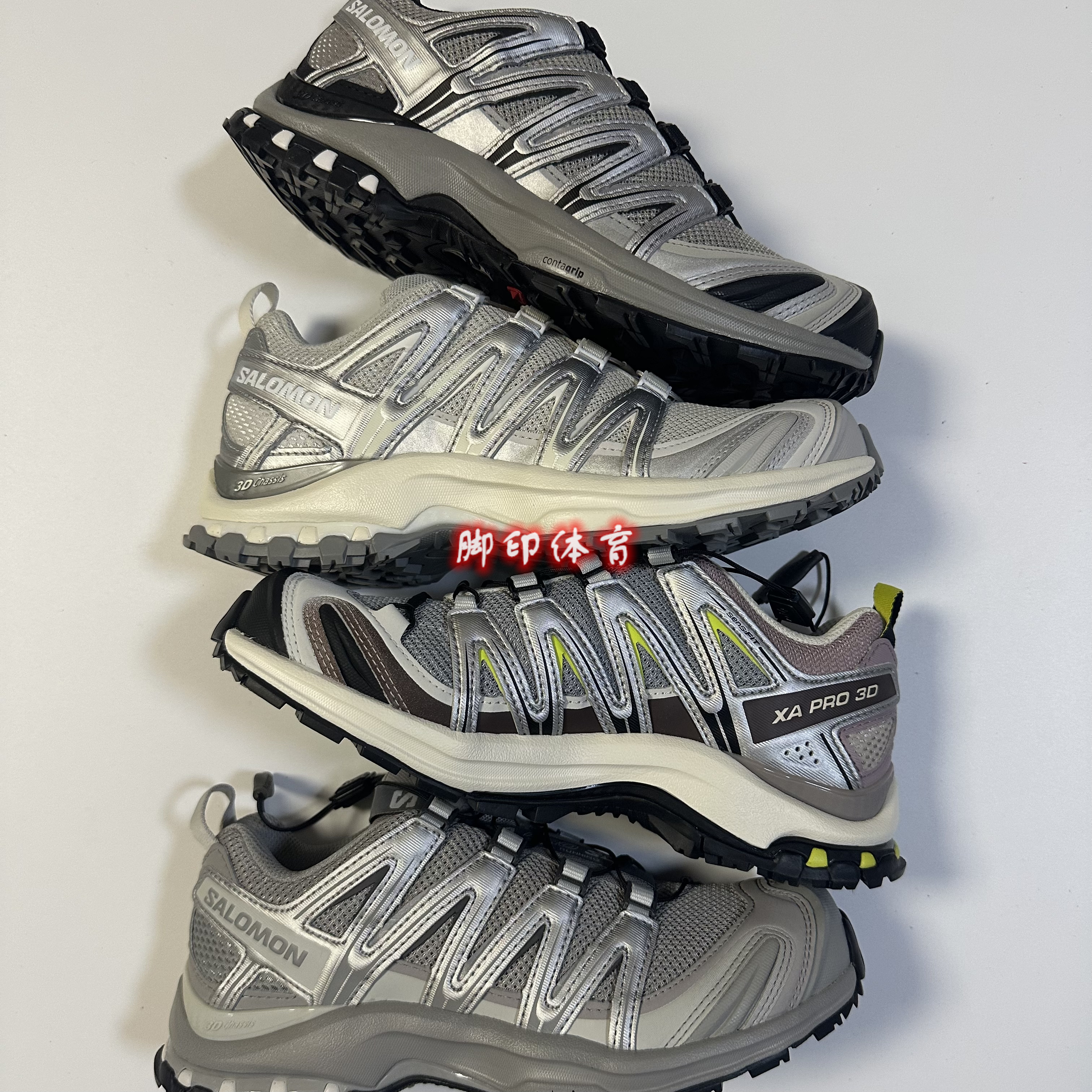 萨洛蒙 Salomon XA PRO 3D沙场灰合金灰竹墨黑复古户外跑鞋412322 - 图1