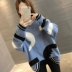 Thu đông 2018 phiên bản mới của Hàn Quốc phối màu đan phù hợp với cổ tròn tay dài học sinh trong chiếc áo len dài tay áo len nữ - Áo len