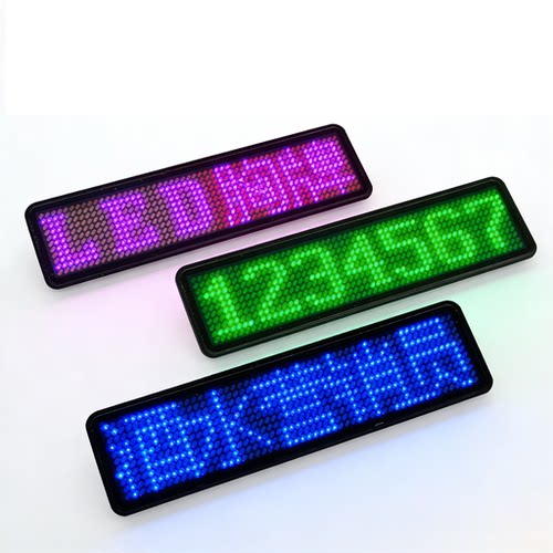 led5字蓝牙电子胸牌工牌工号牌工作牌姓名牌胸卡代驾酒吧员工定做 - 图1