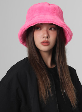 多巴胺穿搭日系可爱渔夫帽女秋冬