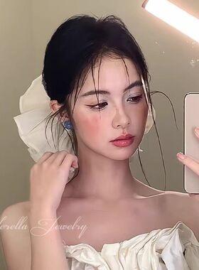 超大褶皱双层发圈肠高级感