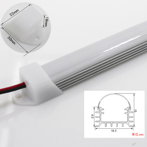 宸华led灯条货架高亮5050 5730带灯罩鞋架超市货架12V低压硬灯条 - 图1