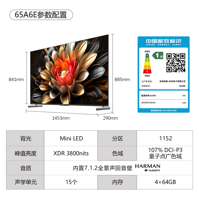 ά65A6E 65ӢMini LED DeepSeek AIҺӻ 20%2886.42Ԫȯ