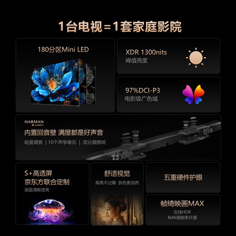 创维55A5D Pro 55英寸Mini LED DeepSeek AI智能电视机 补贴20%