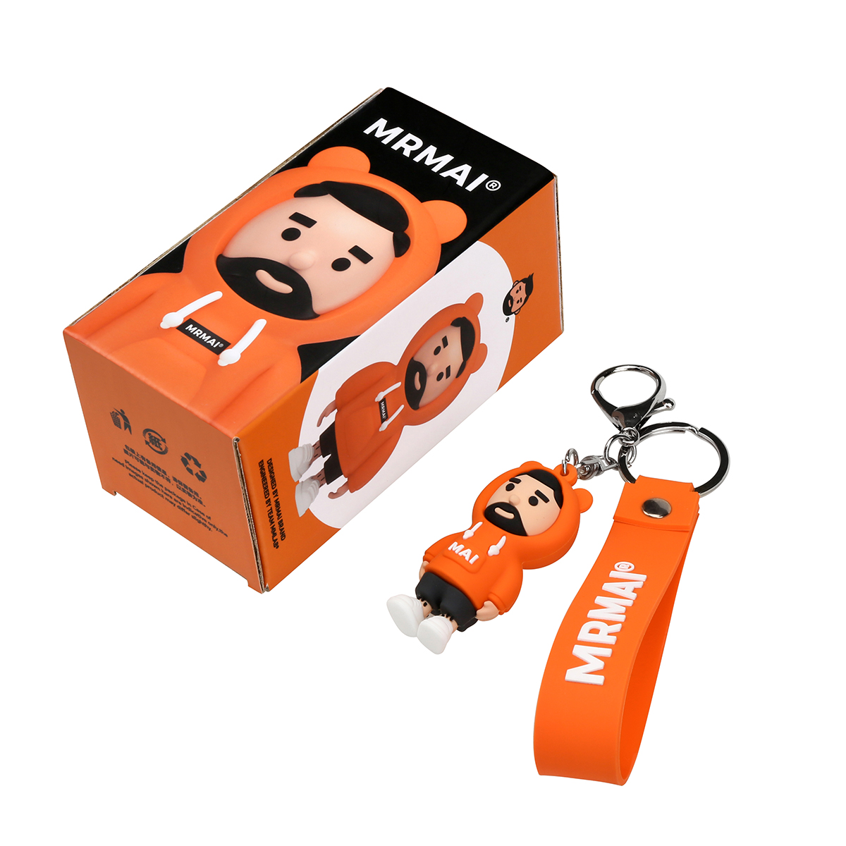 MRMAI LOGO KEYCHAIN 麦生公仔配件可爱萌系钥匙扣背包车钥匙串 - 图0