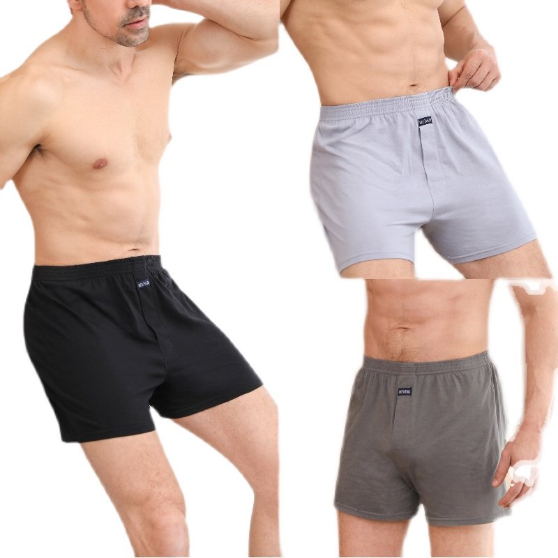 男士宽松阿罗裤薄款纯色平角内裤纯棉短裤睡裤高腰中老年内裤透气,淘宝优惠券,粉丝福利购,淘宝优惠卷