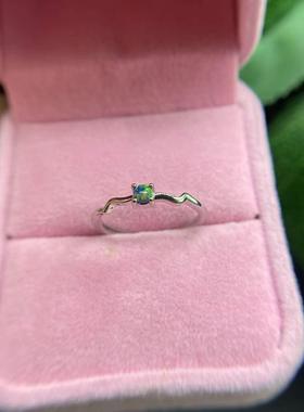 女性925银民族宝蓝绿极光00后