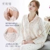 Bà bầu đồ ngủ mùa xuân và mùa thu cotton ra quần áo cho con bú Dịch vụ tại nhà sau sinh cho bé ăn quần áo dài tay cotton tháng quần áo phù hợp - Giải trí mặc / Mum mặc