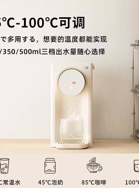 日本正负零即热式饮水机家用小型桌面恒温热水壶台式热水机饮水器