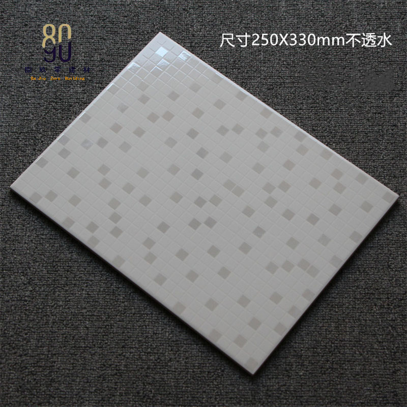 特价出租房250x330 釉面砖工程瓷砖亮面白色 200x300厨房阳台墙砖 - 图1