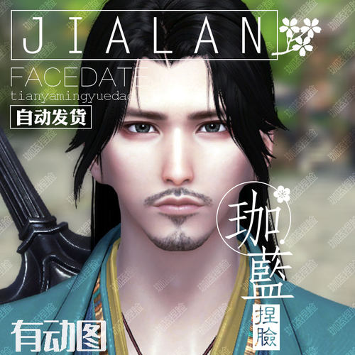 【珈蓝】天涯明月刀OL游戏捏脸 天刀脸型数据成男全门派通用 南风 - 图0