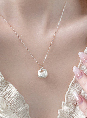 猫蛰S999足银胖福元宝项链