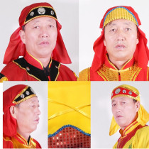 Headscarf Gong Drum Clothing Headscarf Beat Drum Clothing Headscarf Dance Dragon Dance Lion Props Head Accessories National Seedlings Song Hats Headgear