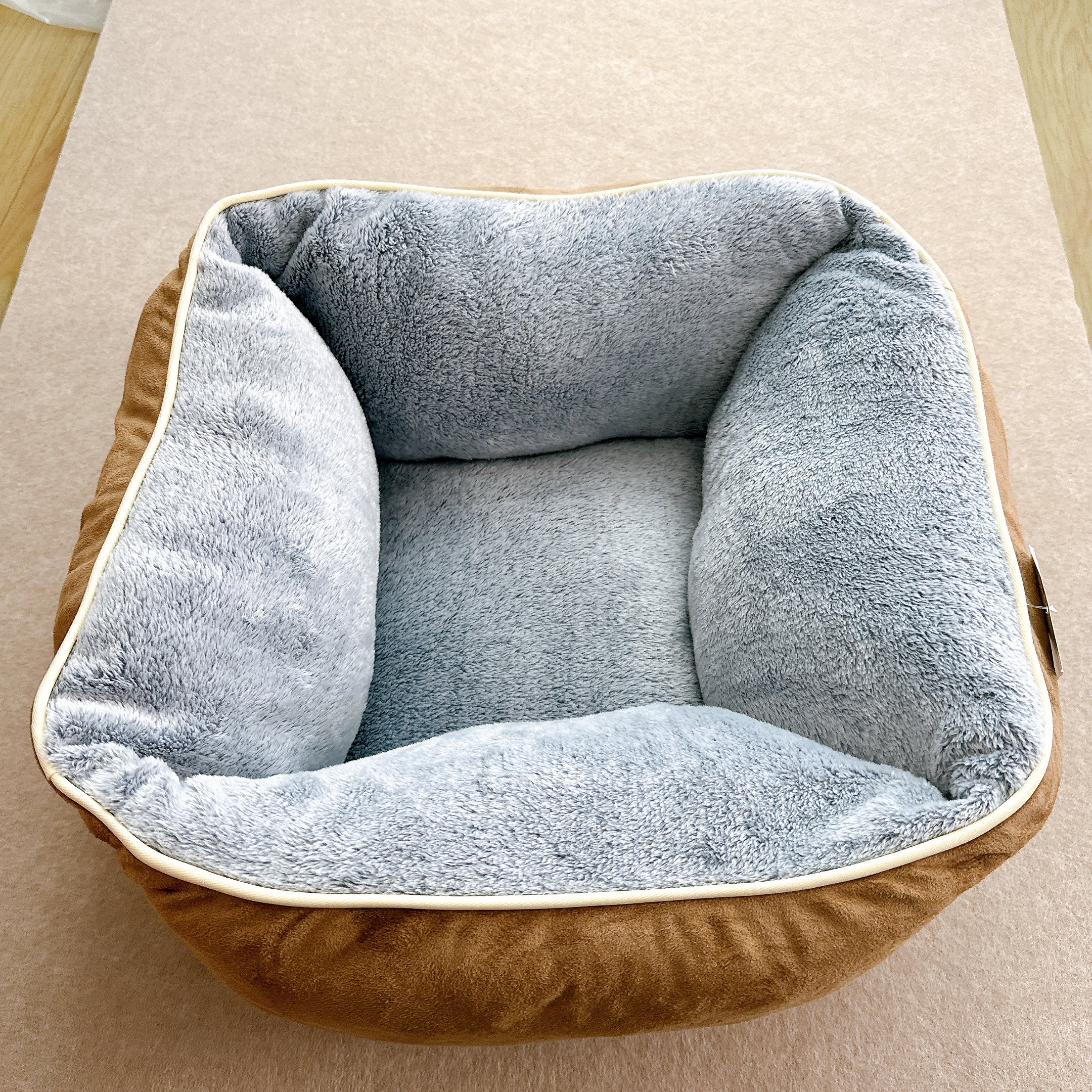 日本KOJIMA麂皮绒猫窝深度四方形宠物窝保暖四季通用猫咪窝睡垫,淘宝优惠券,粉丝福利购,淘宝优惠卷