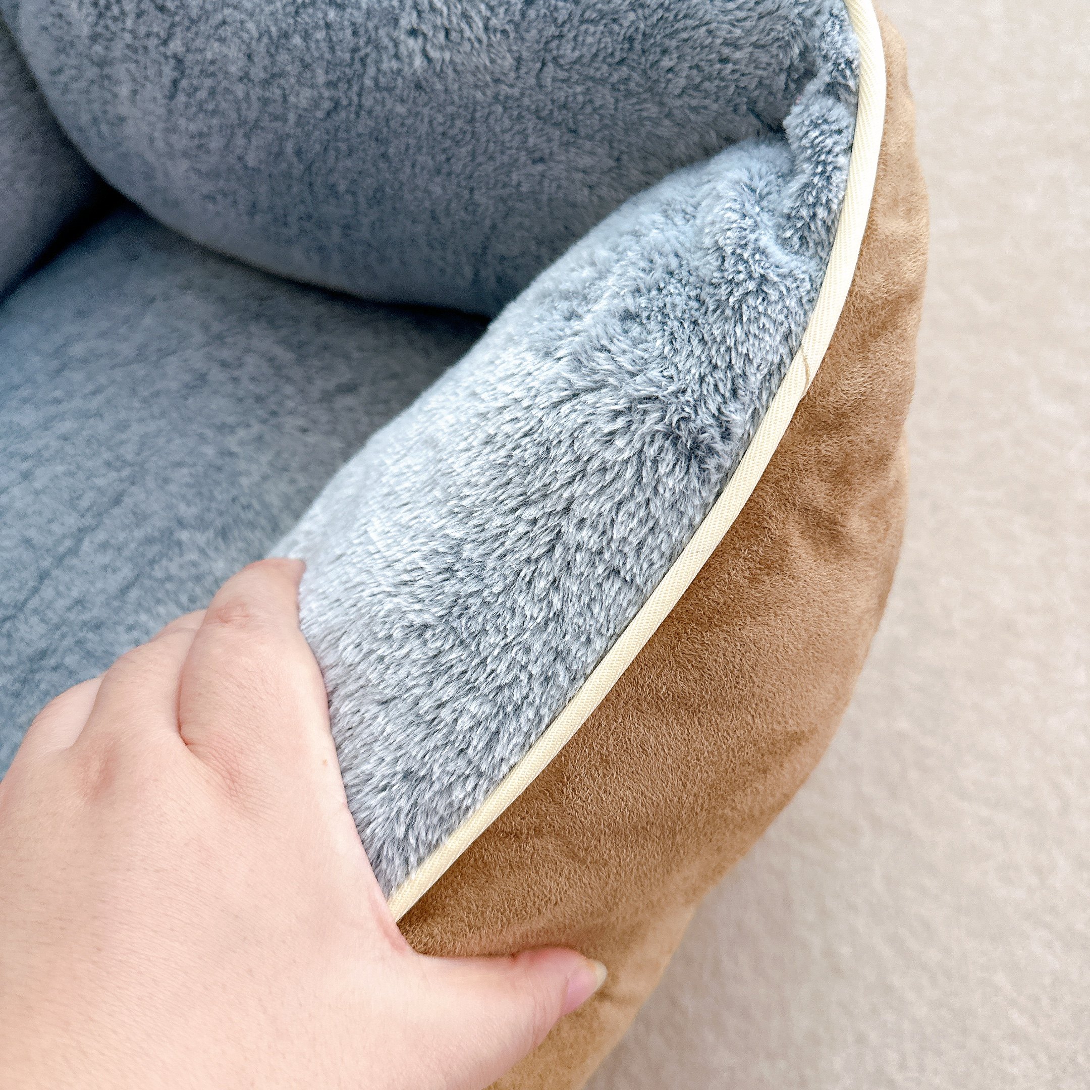 日本KOJIMA麂皮绒猫窝深度四方形宠物窝保暖四季通用猫咪窝睡垫,淘宝优惠券,粉丝福利购,淘宝优惠卷