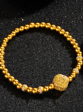 保色沙金文玩汉堡星月菩提配饰手串镶嵌点钻散珠隔珠diy编绳