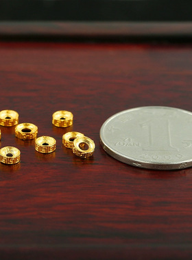 沙金六字真言隔片回纹款隔珠垫片配饰手工diy饰品手链串珠