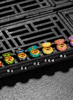 保色沙金高温烧蓝彩虹黄金色隔片手链配件甜甜圈彩色隔珠百搭配